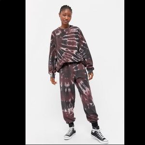 Urban Renewal Recycled Burst Tie Dye Crewneck and Sweatpants